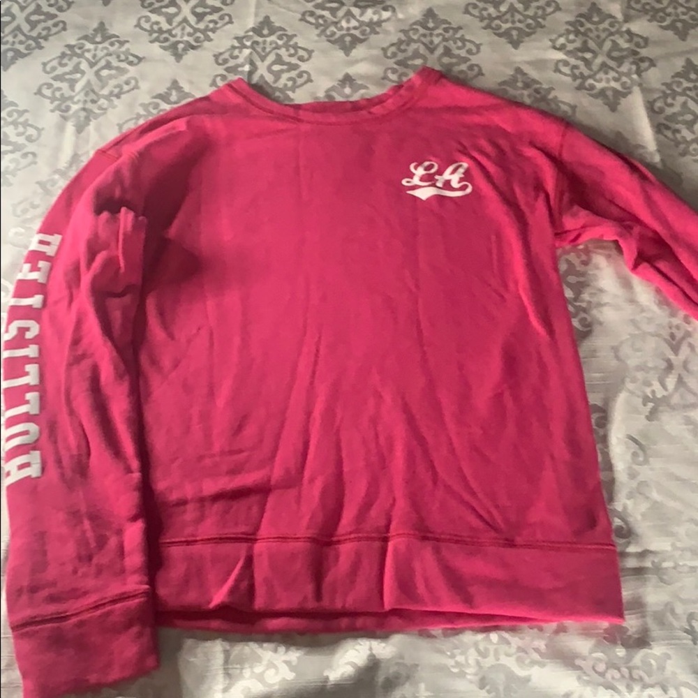 pink long sleeve shirt